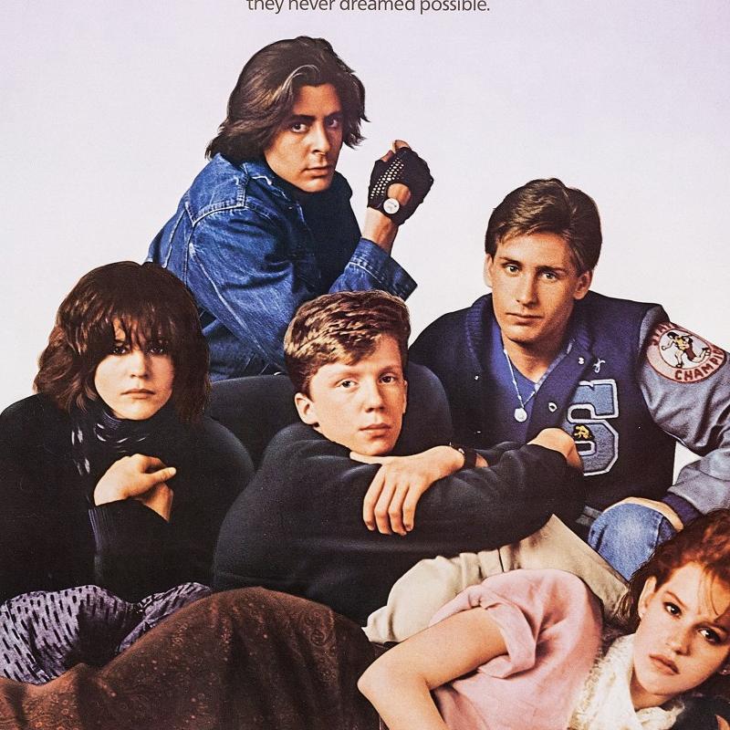 Screen capture of the cast of The Breakfast Club