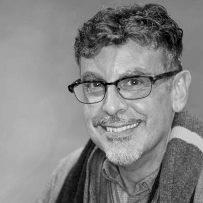 black and white photo of Professor Troy