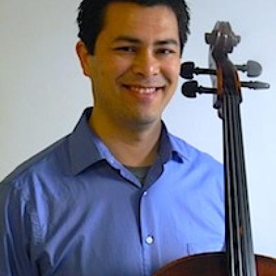 Loren Dempster with his cello 
