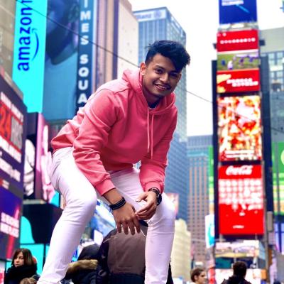 Raian in Times Square