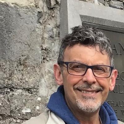 Prof. Troy outside Francis Ledwidge (poet) home and library, County Kildare, Ireland