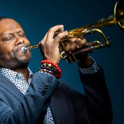 Headshot of trumpeter Sean Jones.