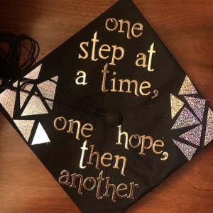 Decorated mortar boards shared by 2020 graduates will be part of Commencement.