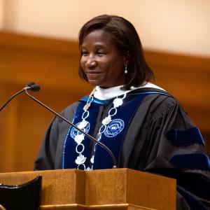 Matriculation Convocation 2021, delivered by President Laurie A. Carter.