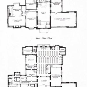 a floorplan of the Chapman Library at MDC showing the location of the Teakwood Room