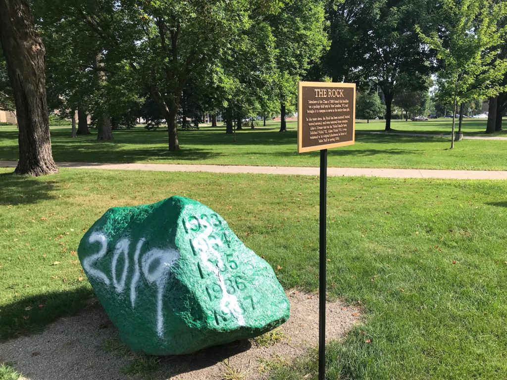 Signage a nod to strange, complicated history of Lawrence’s favorite rock