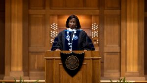 Carter calls on Lawrentians to work together to confront coming challenges