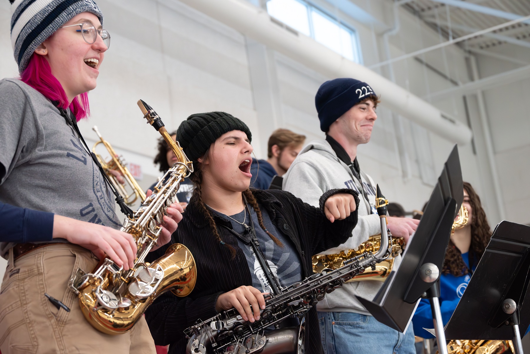 Pep Band brings music, excitement to Lawrence athletics events in student-led collaboration