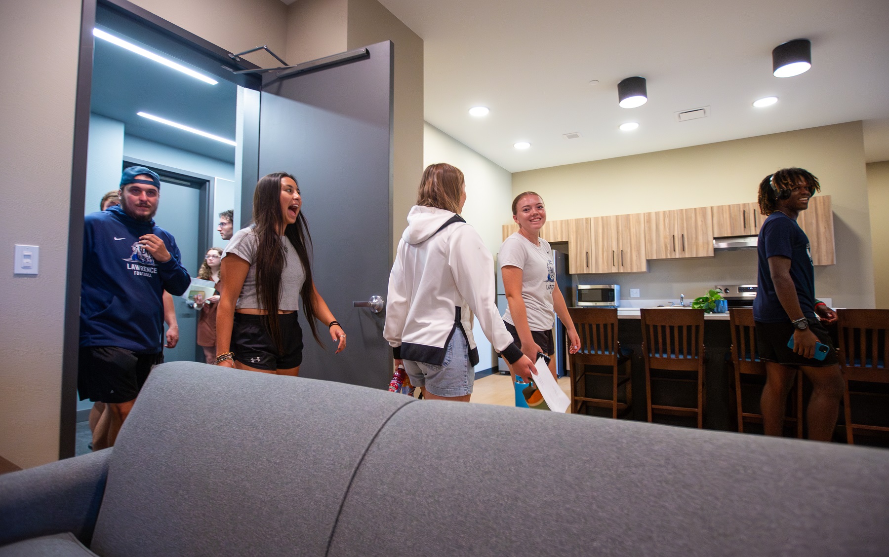 Ribbon cutting, tour mark opening of first phase of Lawrence University at Fox Commons